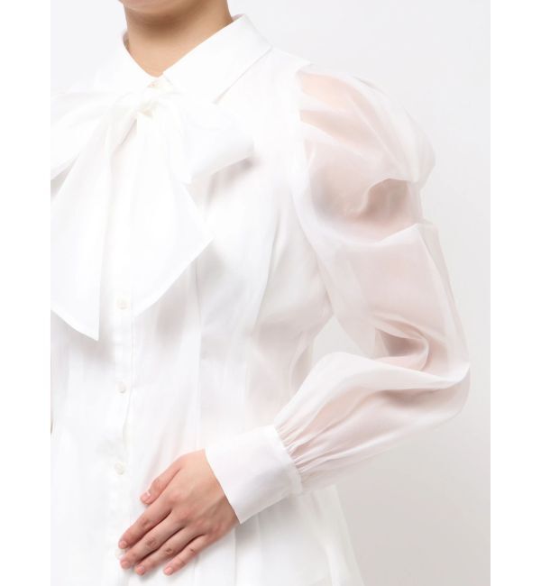 dazzlin「2WAYボウタイタックペプラムブラウスⅡ」|シャツ・ブラウス|