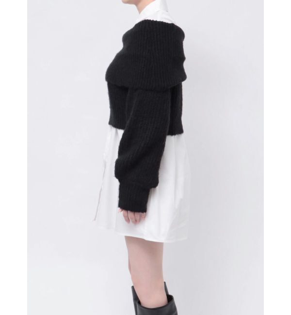 MURUA「オフショルニット&times;ミニシャツワンピSET」|ワンピース|