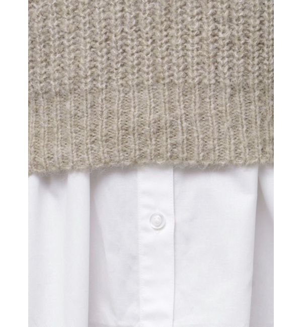 MURUA「オフショルニット&times;ミニシャツワンピSET」|ワンピース|