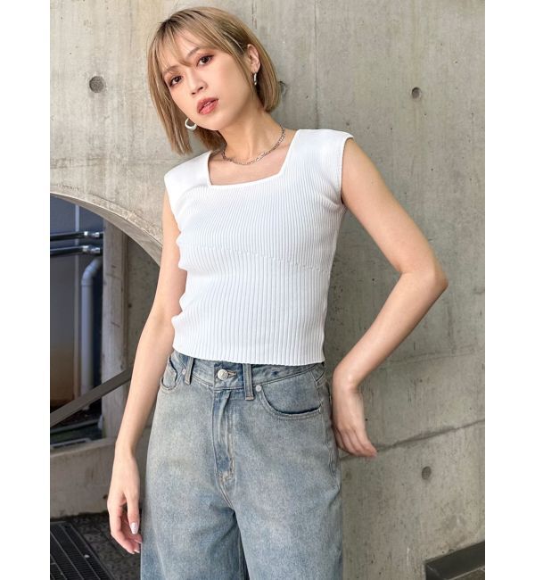 MURUA「2wayフレンチスリーブニット」|ニット・セーター|