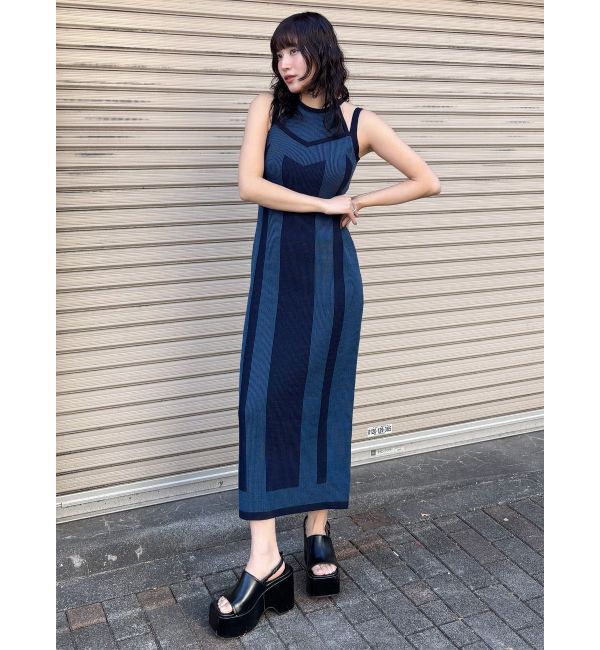 MURUA「レイヤードライクニットキャミワンピース」|ワンピース|