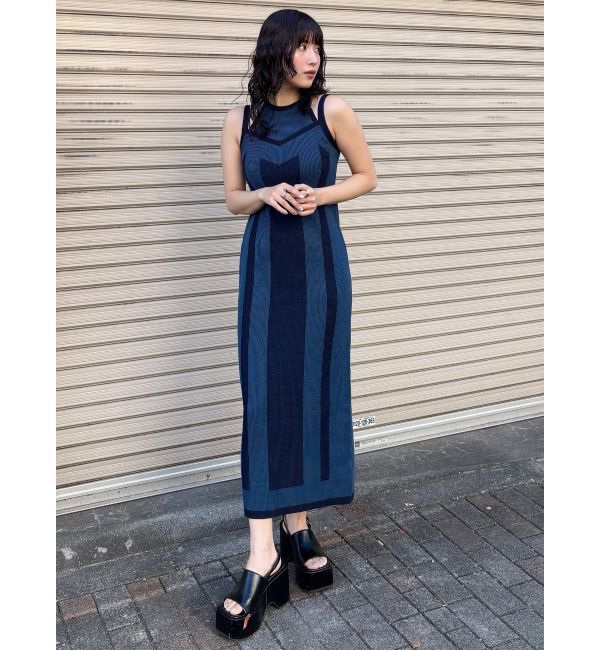 MURUA「レイヤードライクニットキャミワンピース」|ワンピース|