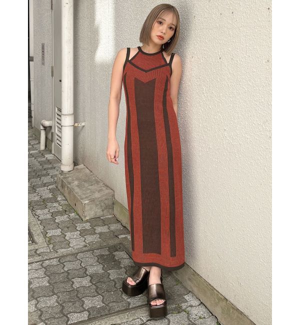 MURUA「レイヤードライクニットキャミワンピース」|ワンピース|