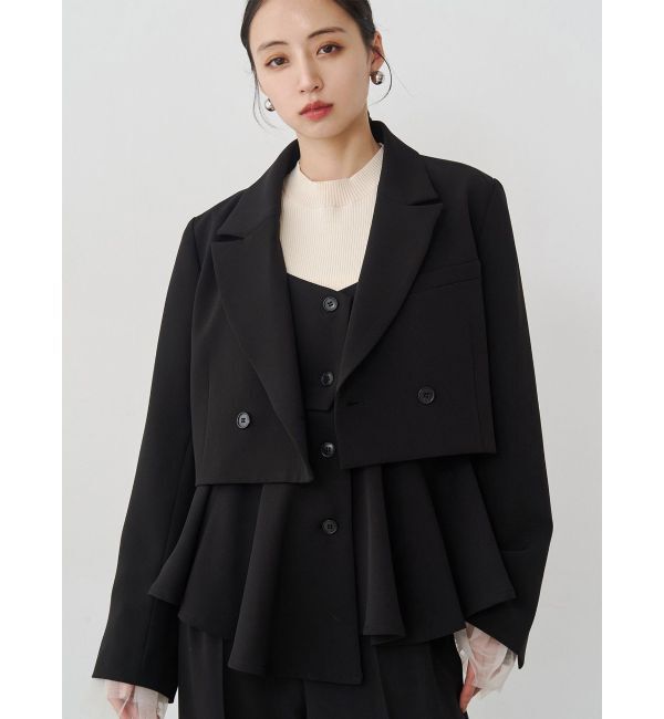 MURUA「ショートテーラードジャケット【セット販売対象】」|テーラードジャケット|ブラック