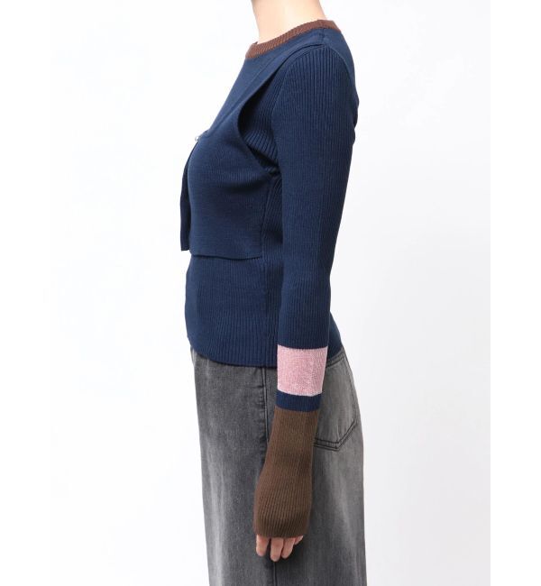 MURUA「バイカラーレイヤードニット」|ニット・セーター|
