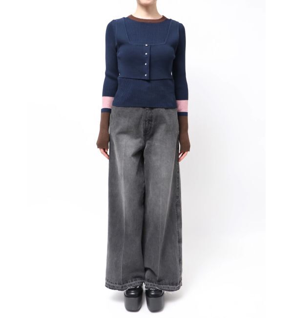 MURUA「バイカラーレイヤードニット」|ニット・セーター|