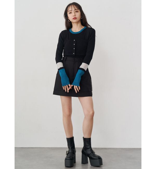 MURUA「バイカラーレイヤードニット」|ニット・セーター|