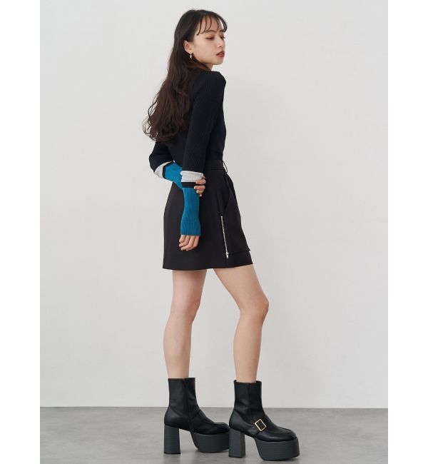 MURUA「バイカラーレイヤードニット」|ニット・セーター|