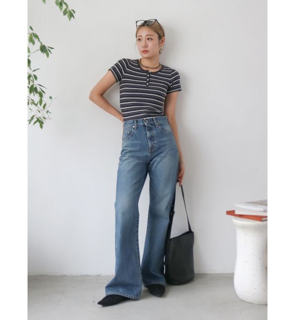 Ungrid「ハイウエストフレアデニム」|デニム|