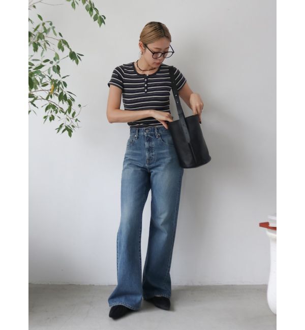 Ungrid「ハイウエストフレアデニム」|デニム|