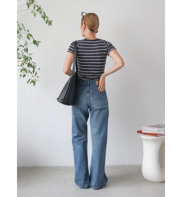 Ungrid「ハイウエストフレアデニム」|デニム|