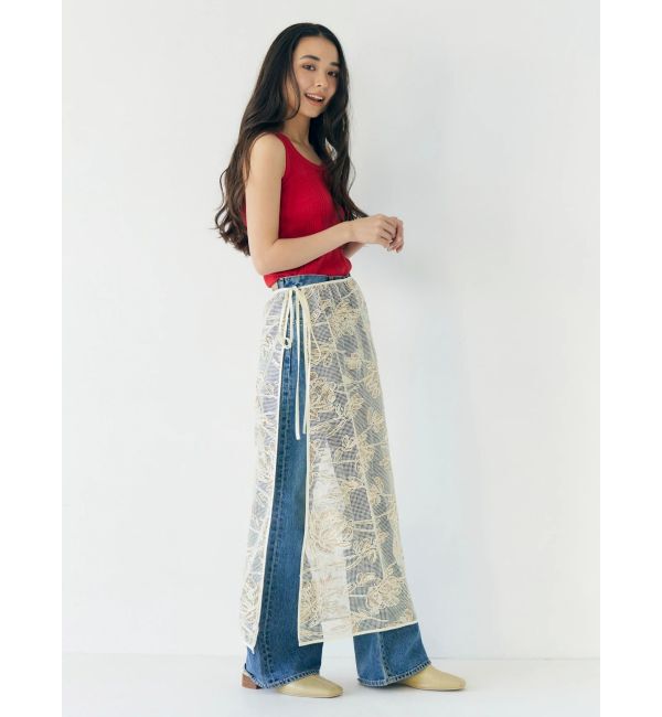 Ungrid「ハイウエストフレアデニム」|デニム|