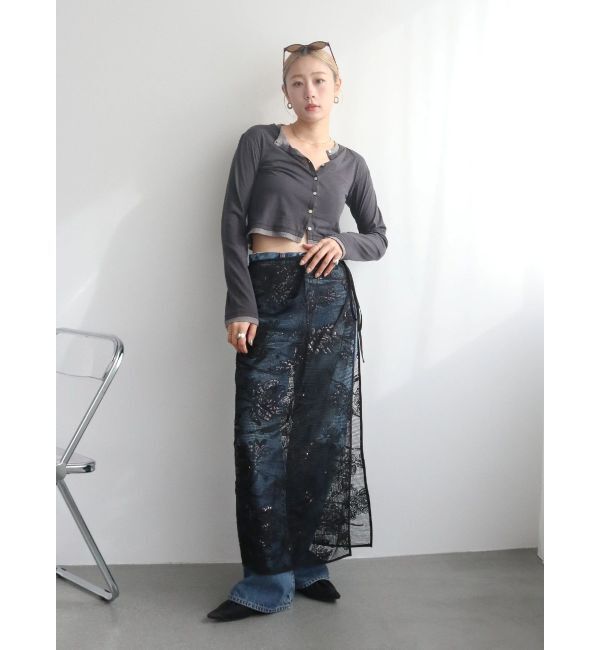 Ungrid「ハイウエストフレアデニム」|デニム|