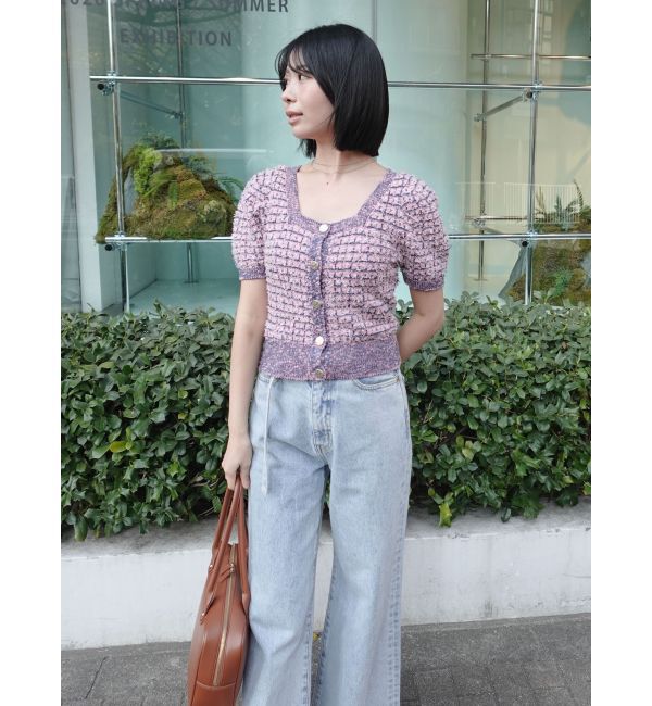 LAGUNAMOON「ツイードニットカーディガン」|カーディガン|