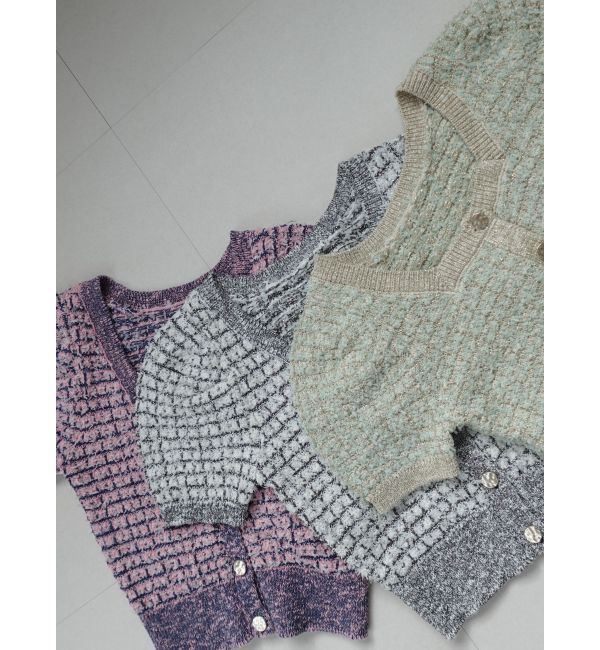 LAGUNAMOON「ツイードニットカーディガン」|カーディガン|