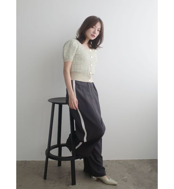 LAGUNAMOON「ツイードニットカーディガン」|カーディガン|