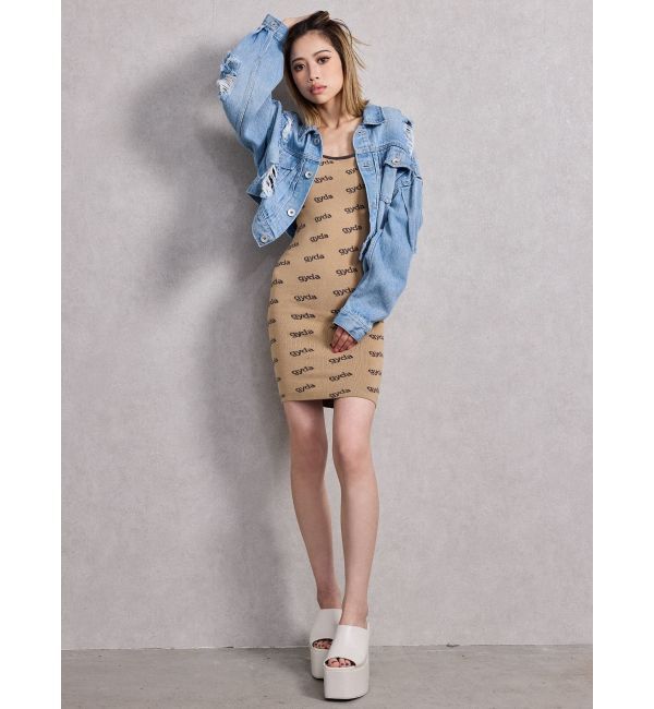 GYDA「gyda bicolor ニットキャミワンピース」|ワンピース|