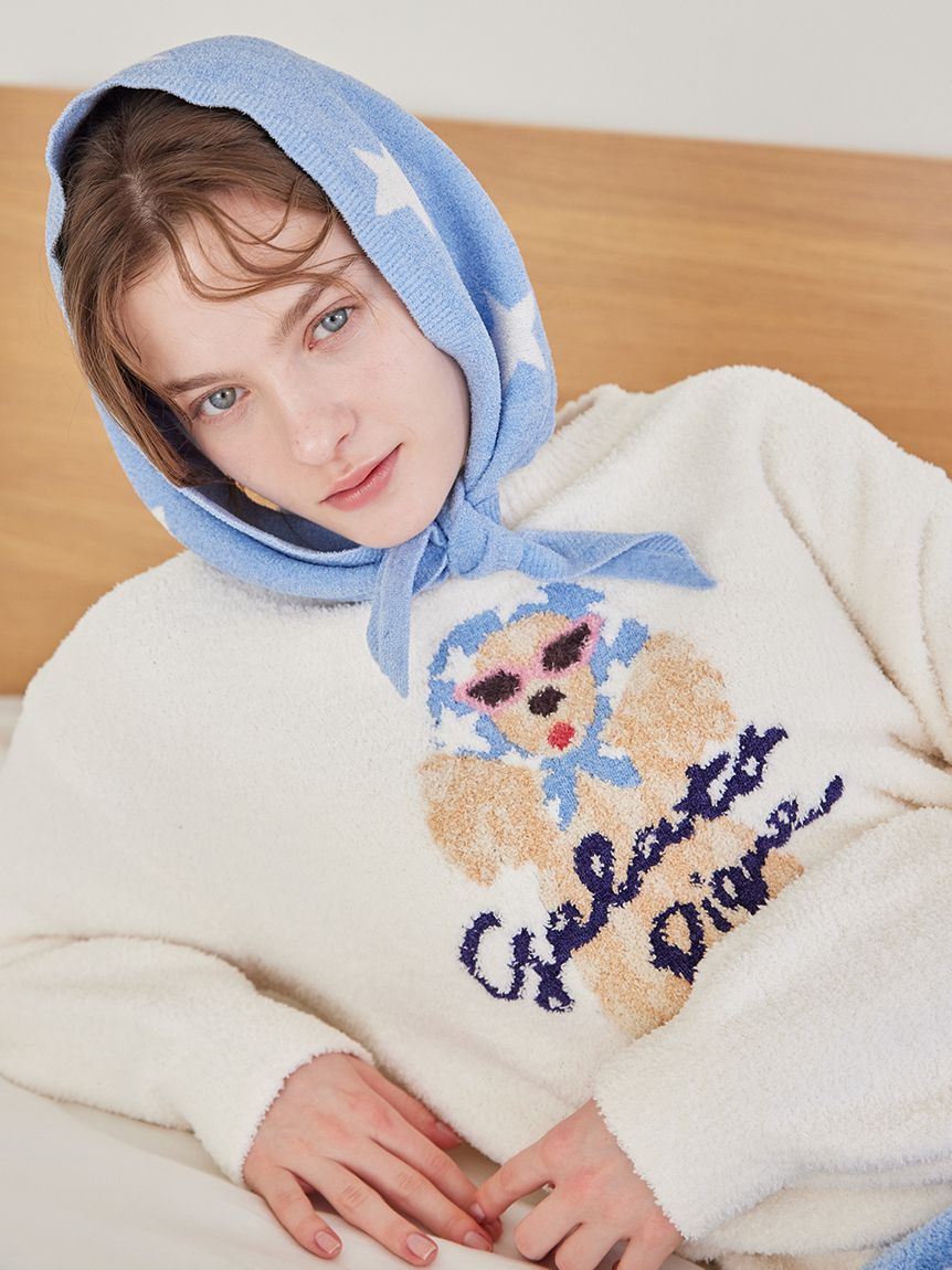 gelato pique「スカーフDOG ジャガードプルオーバー」|ルームウェア|