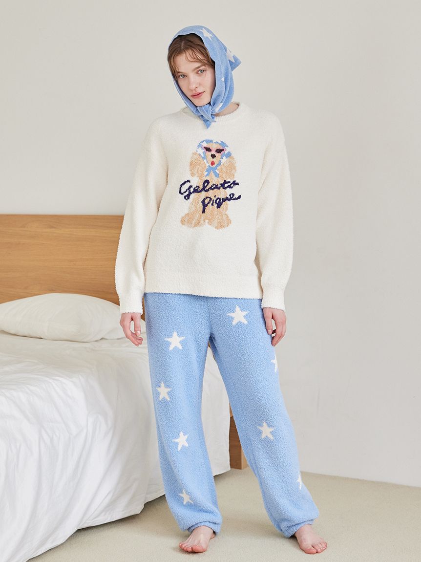 gelato pique「スカーフDOG ジャガードプルオーバー」|ルームウェア|