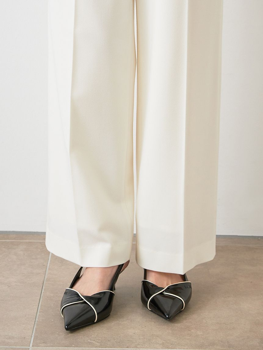 SNIDEL「Sustainableハイウエストストレートパンツ」|チノ|