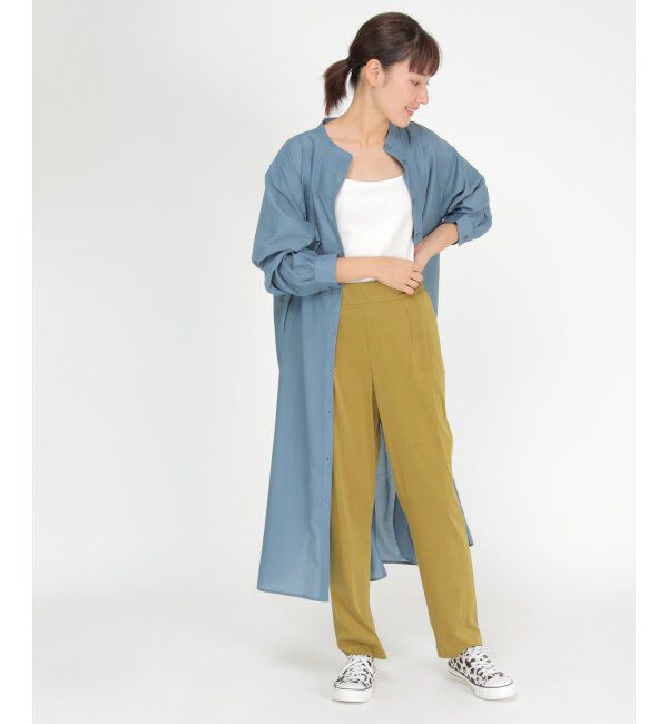 ikka「バックスリットシアシャツワンピース」|その他|