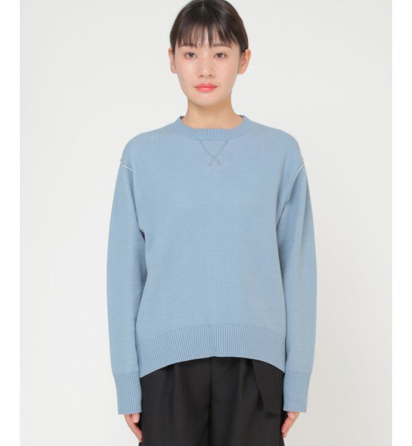 ikka「ダブルフェイススウェットライクニット」|プルオーバー|