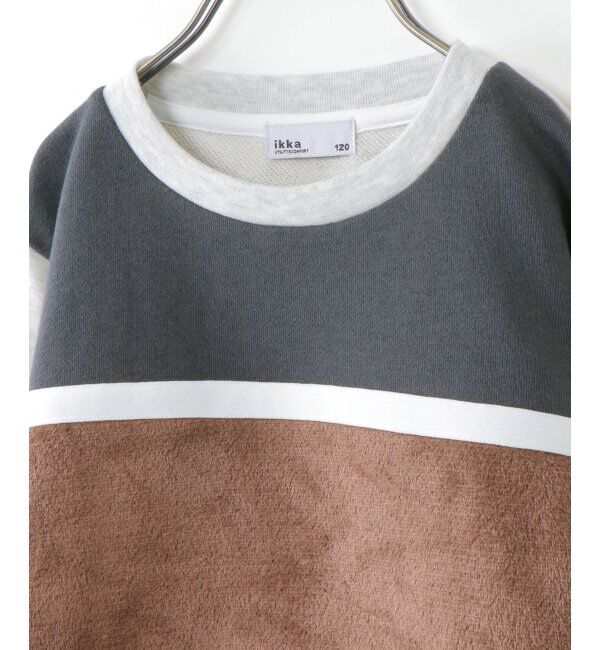 ikka kids「【キッズ】ファー切り替えトレーナー(100~160cm)」|Tシャツ・カットソー|