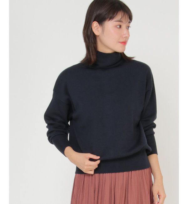 IKKA LOUNGE「ハイゲージタートルネックプルオーバー」|プルオーバー|ネイビー