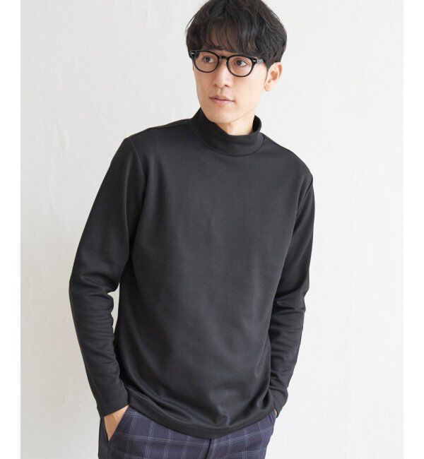 IKKA LOUNGE「ポンチモックネックロンT」|Tシャツ・カットソー|