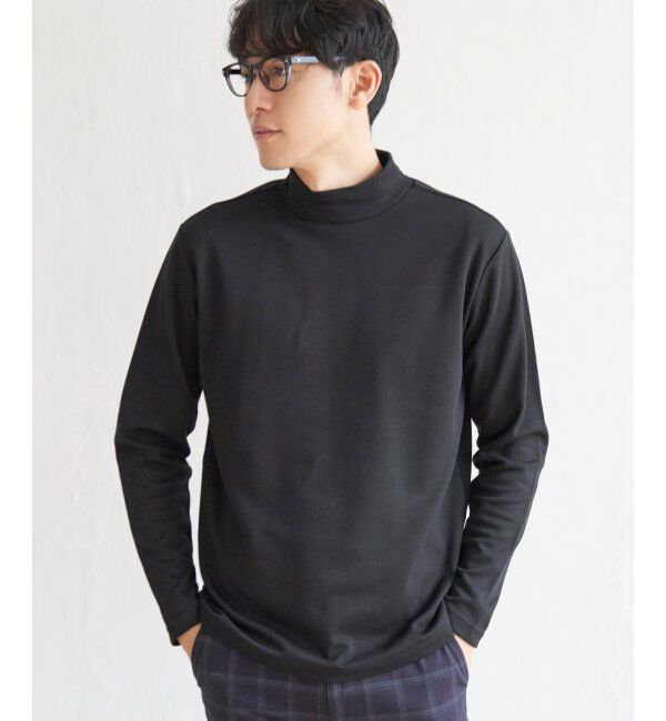 IKKA LOUNGE「ポンチモックネックロンT」|Tシャツ・カットソー|