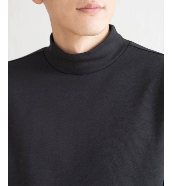 IKKA LOUNGE「ポンチモックネックロンT」|Tシャツ・カットソー|