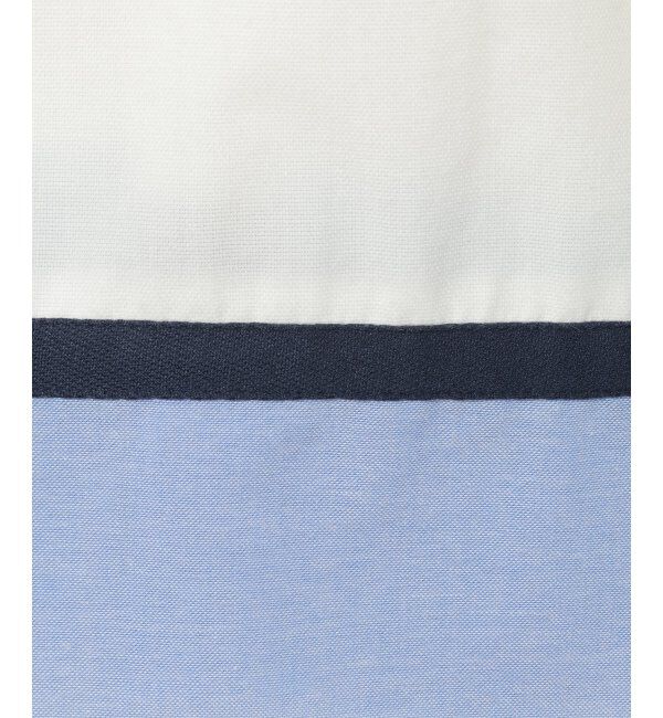 ikka「7分袖オックス裾切り替えシャツ」|シャツ・ブラウス|