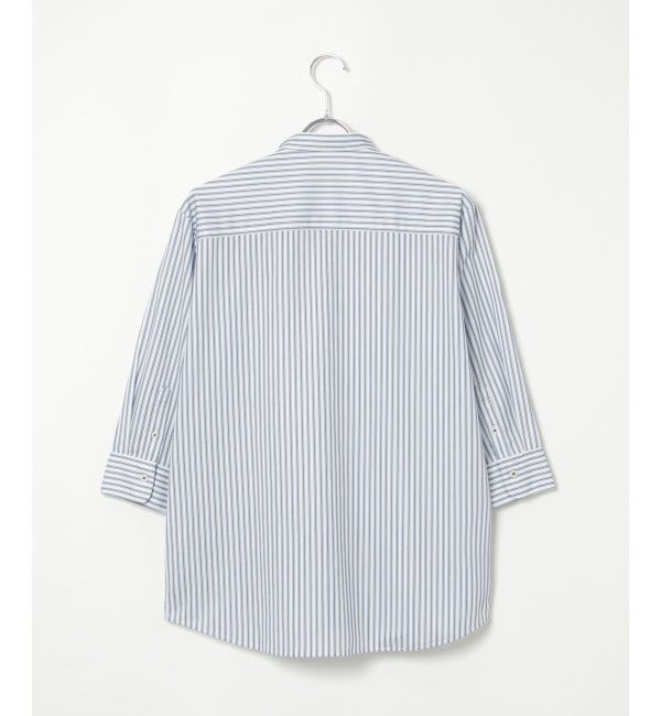 ikka「7分袖イージーケアバンドカラーシャツ」|シャツ・ブラウス|