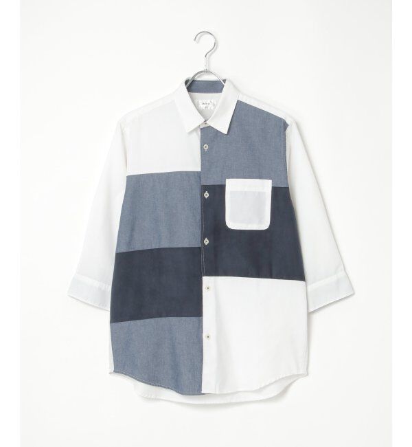 ikka「７ブブロックススエードキリカエＳＨ」|シャツ・ブラウス|