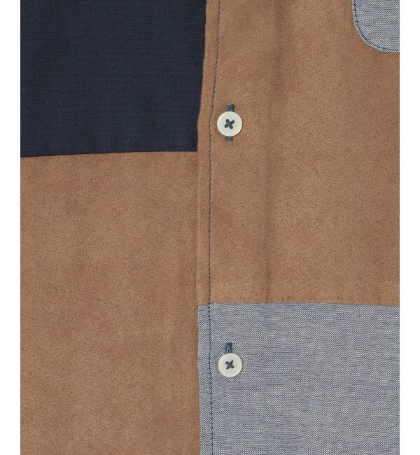 ikka「７ブブロックススエードキリカエＳＨ」|シャツ・ブラウス|