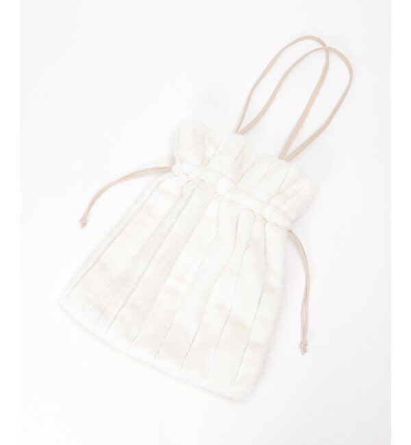 ikka「エコファーパッチワークトートバッグ」|その他|ホワイト