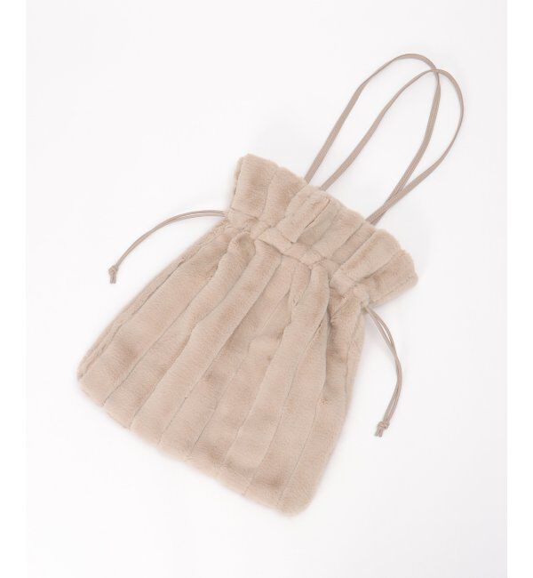 ikka「エコファーパッチワークトートバッグ」|その他|ベージュ