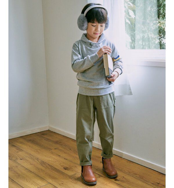 ikka kids「コンチョボタンショール襟トレーナー（120~160cm）」|Tシャツ・カットソー|