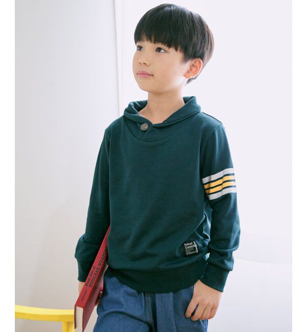 ikka kids「コンチョボタンショール襟トレーナー（120~160cm）」|Tシャツ・カットソー|