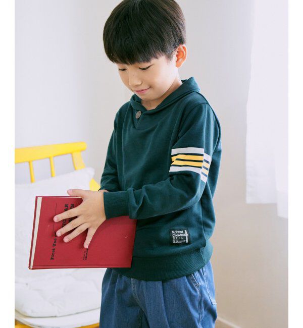 ikka kids「コンチョボタンショール襟トレーナー（120~160cm）」|Tシャツ・カットソー|