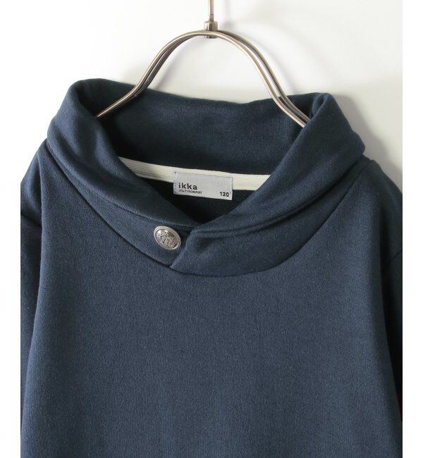 ikka kids「コンチョボタンショール襟トレーナー（120~160cm）」|Tシャツ・カットソー|