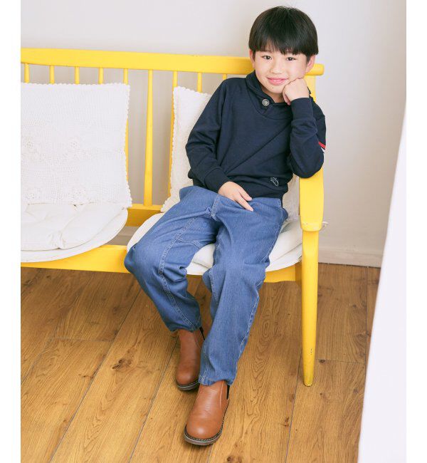 ikka kids「コンチョボタンショール襟トレーナー（120~160cm）」|Tシャツ・カットソー|