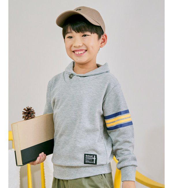 ikka kids「コンチョボタンショール襟トレーナー（120~160cm）」|Tシャツ・カットソー|