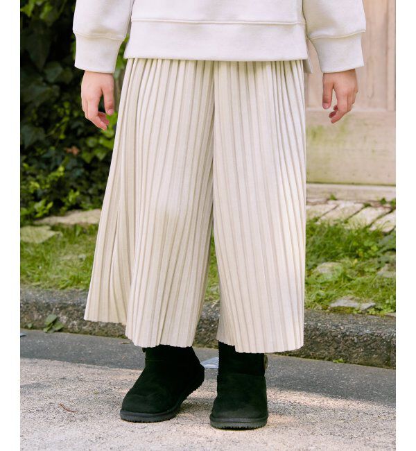 ikka kids「【親子おそろい】スエード風プリーツパンツ（120~160cm）」|その他|