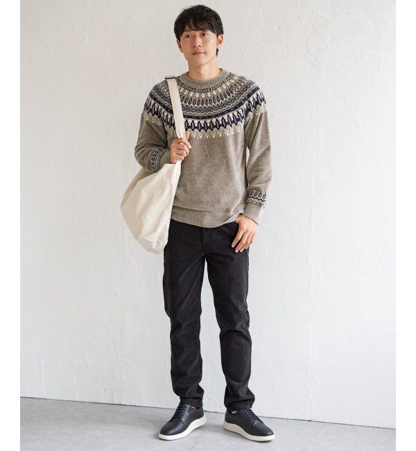 ikka「モール求心柄ニット」|プルオーバー|