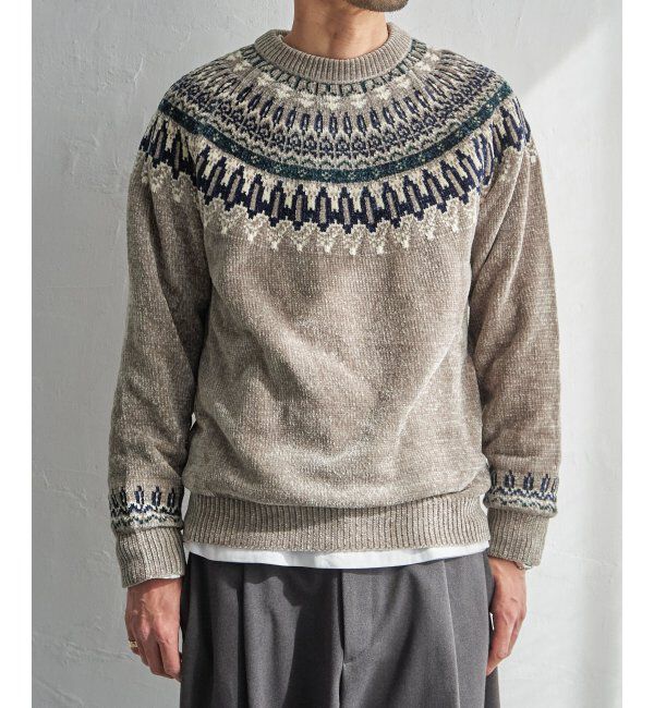 ikka「モール求心柄ニット」|プルオーバー|