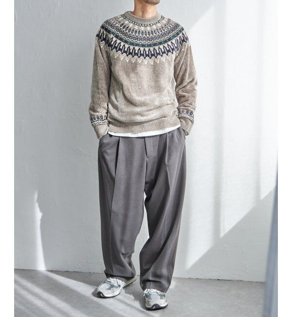 ikka「モール求心柄ニット」|プルオーバー|