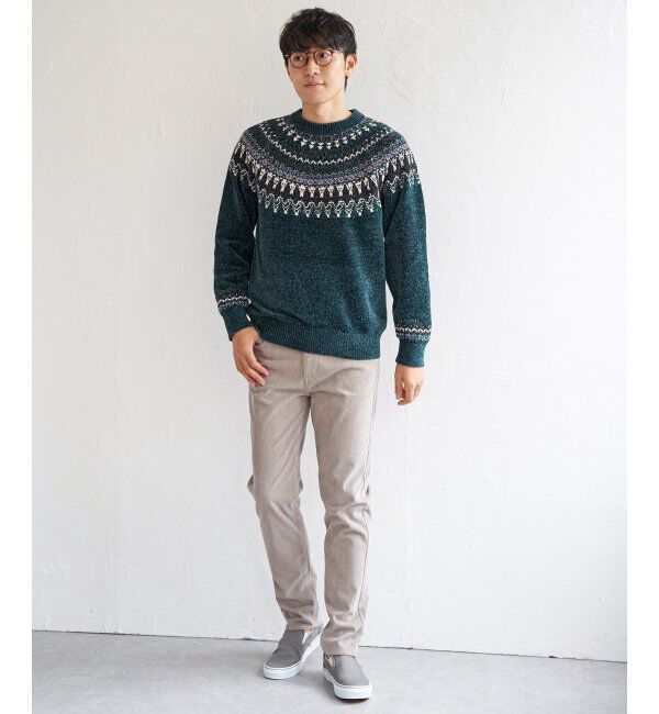 ikka「モール求心柄ニット」|プルオーバー|