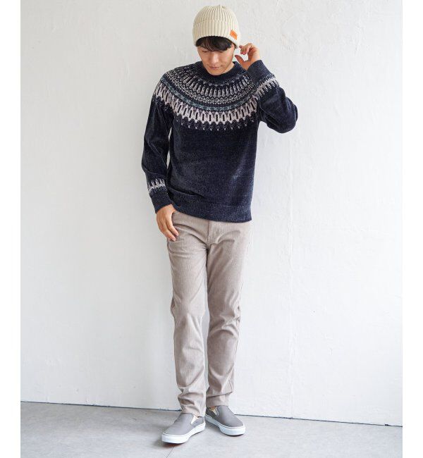 ikka「モール求心柄ニット」|プルオーバー|