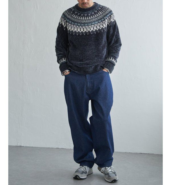 ikka「モール求心柄ニット」|プルオーバー|